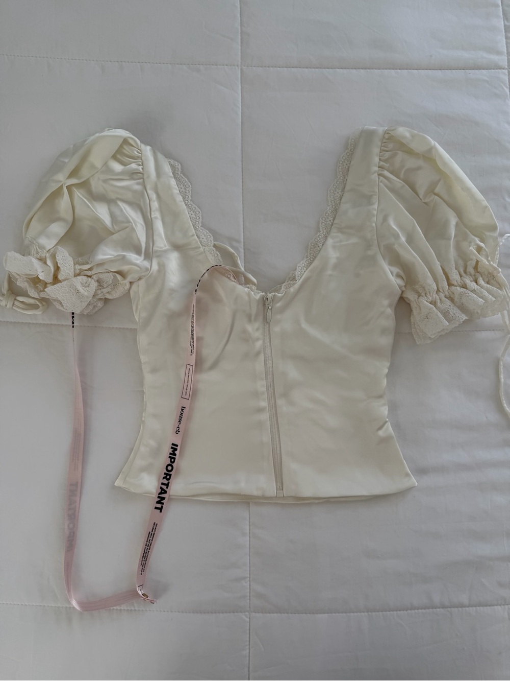 Brand New- House of CB Elisabetta Ivory Satin Lace Top 🕊️✨ - Picture 10 of 13
